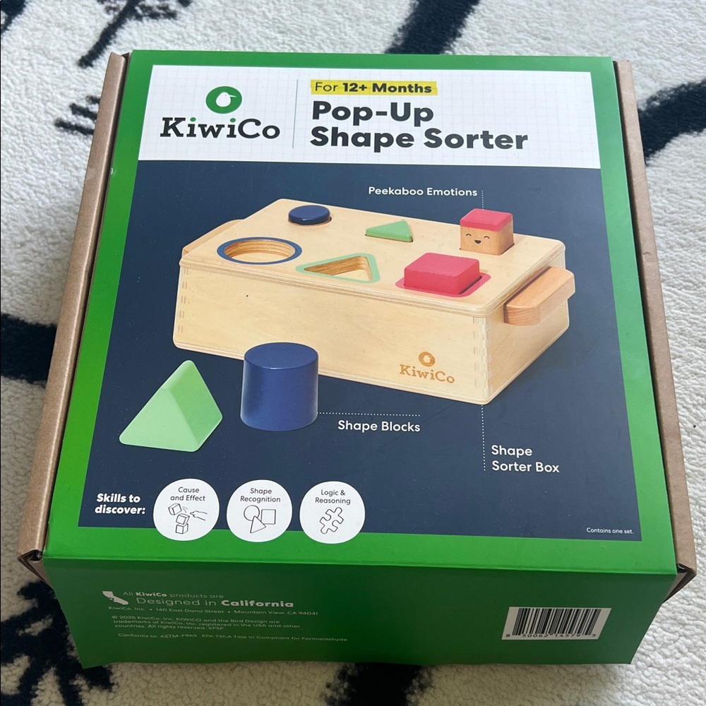 Hardly Used KiwiCo Pop-Up Shape Sorter Wooden Toy Activity Play Center - Picture 3 of 4